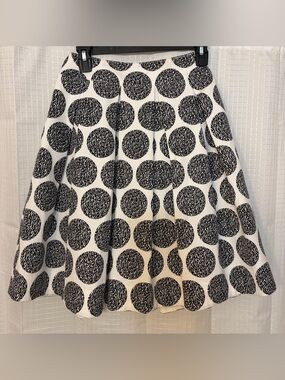 White House Black Market Polka Dot A-Line Skirt - 2 petite